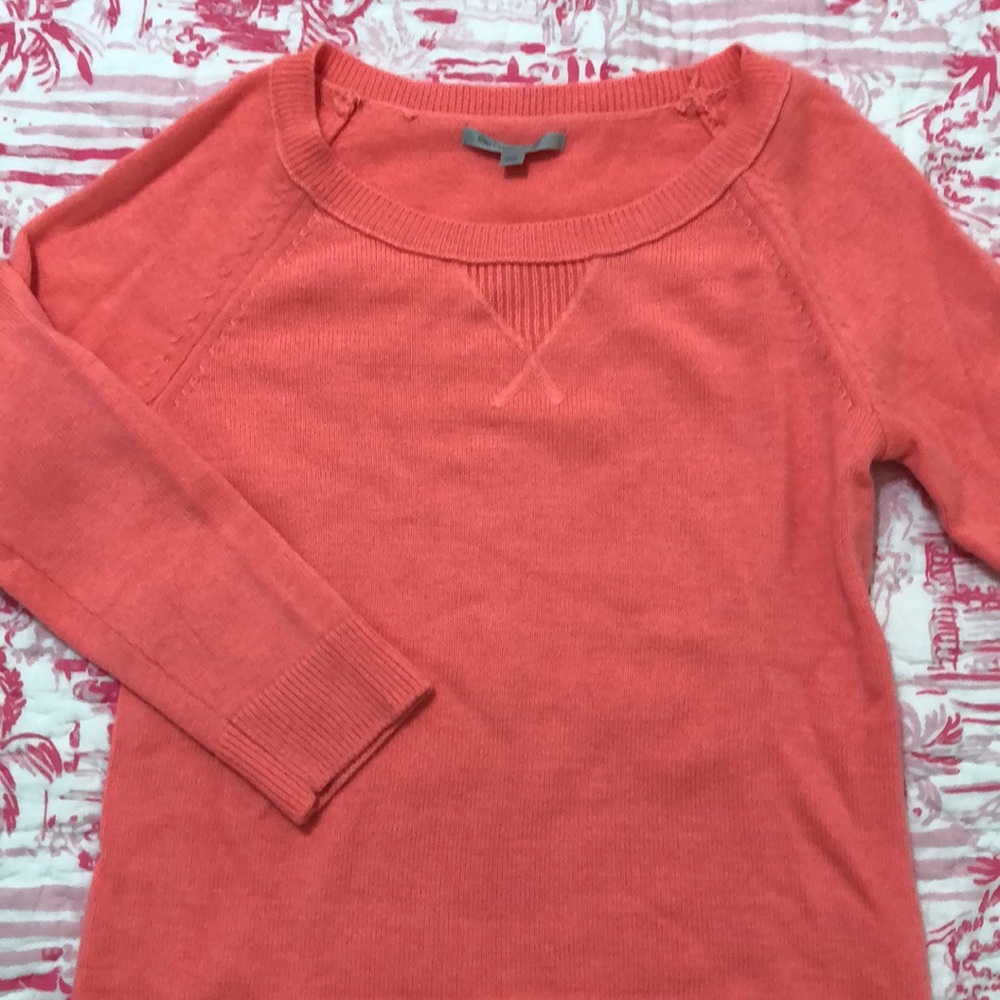 Boatneck 3/4 sleeve Gap sweater coral small